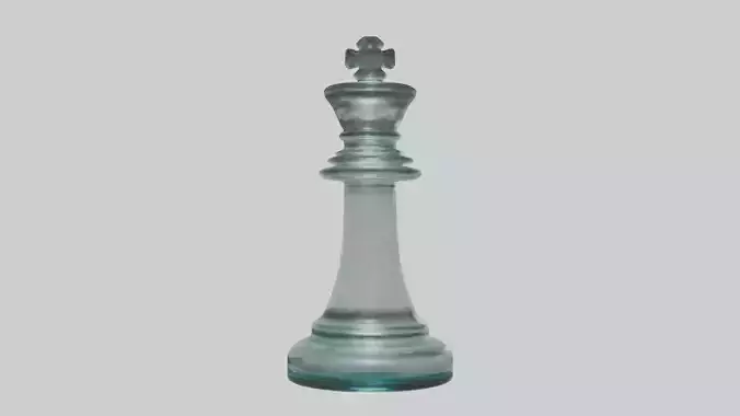 Glass chess piece