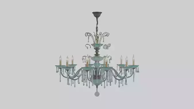 Glass chandelier