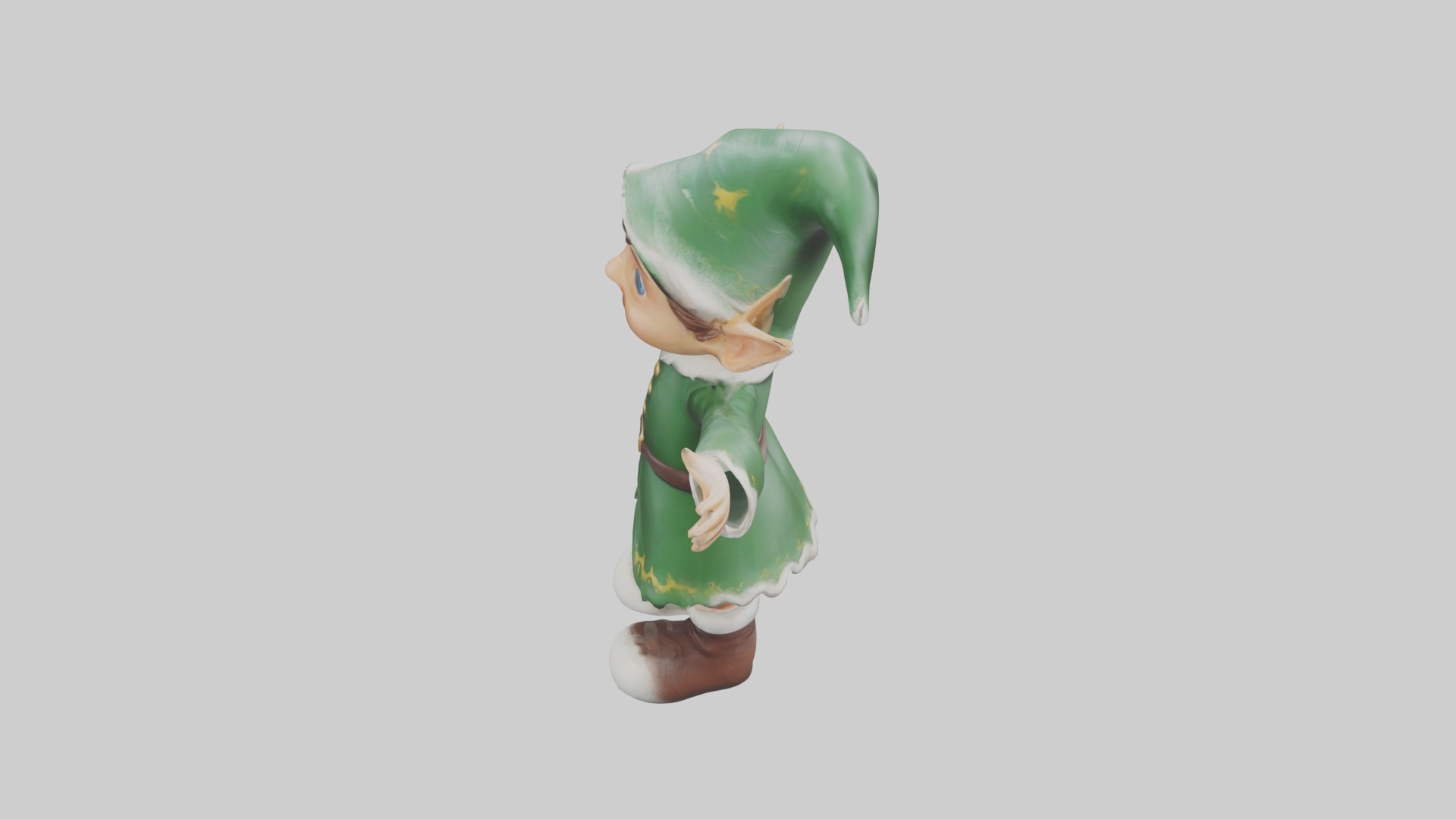 Elf Figurine Model Low-poly 3D model_11