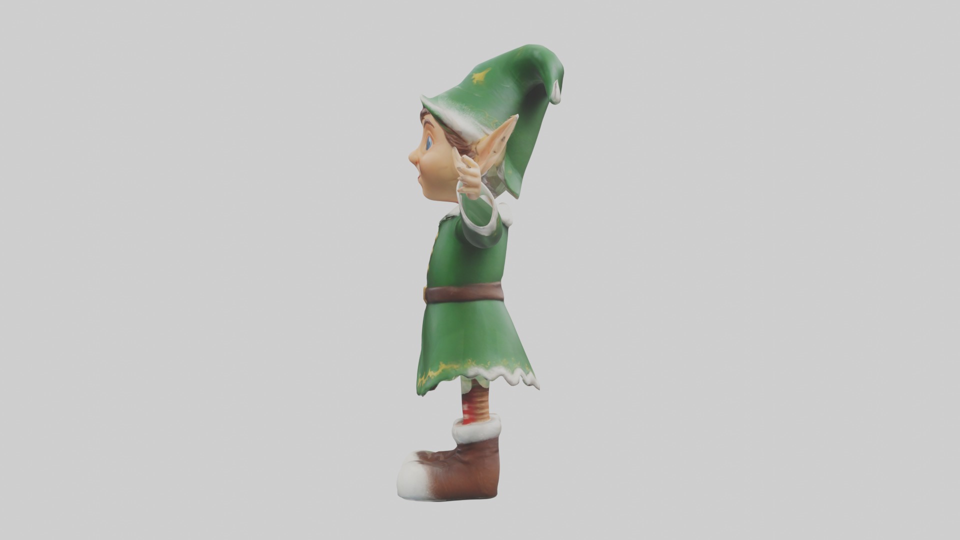 Elf Figurine Model Low-poly 3D model_6
