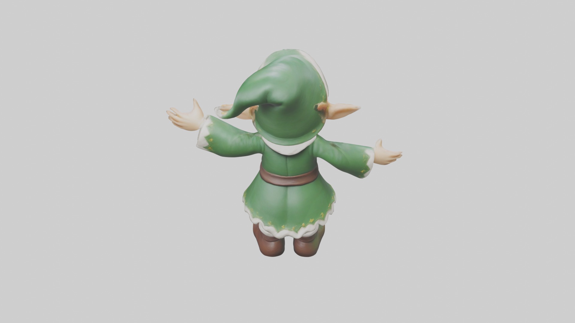 Elf Figurine Model Low-poly 3D model_9