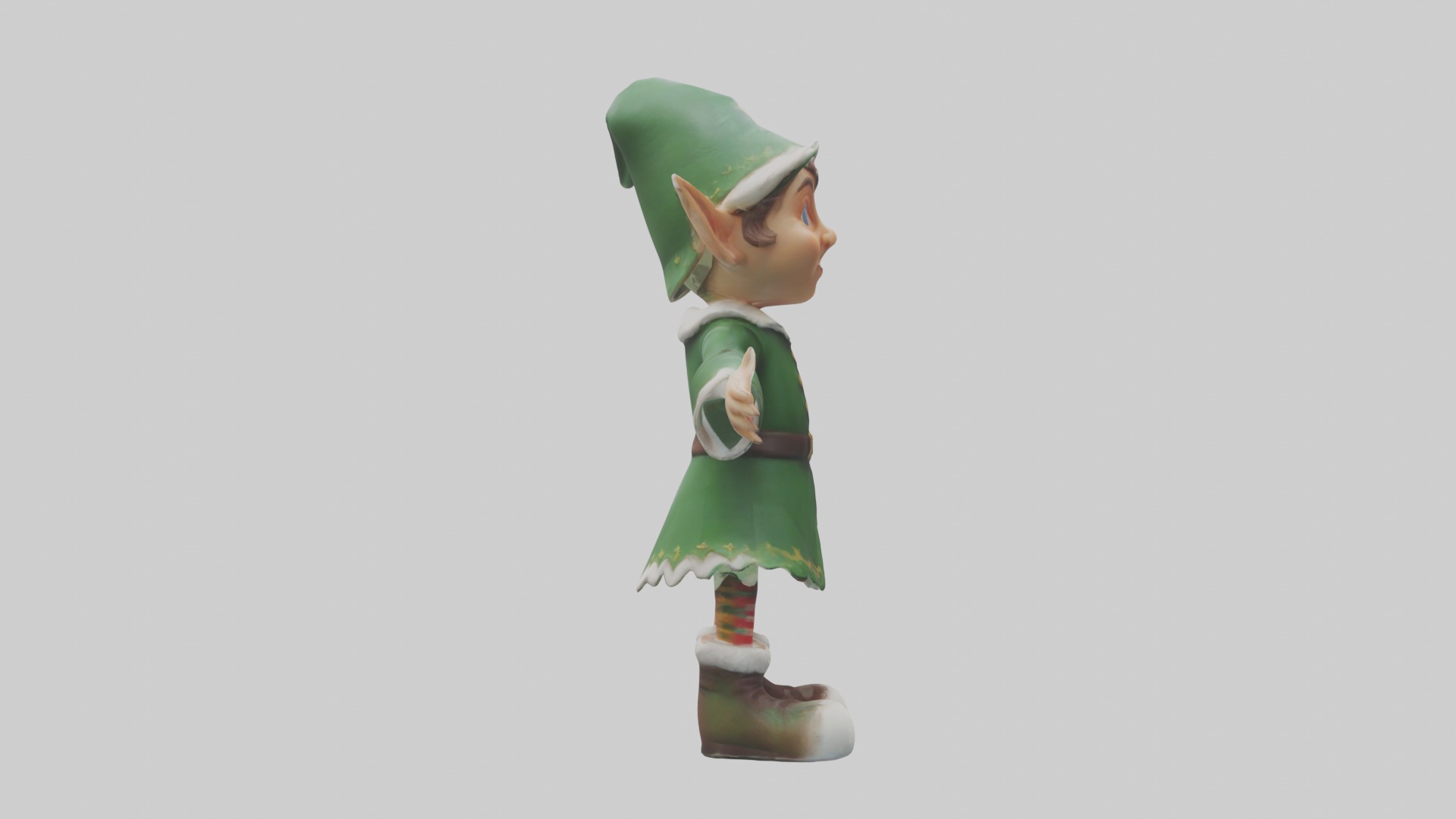 Elf Figurine Model Low-poly 3D model_7