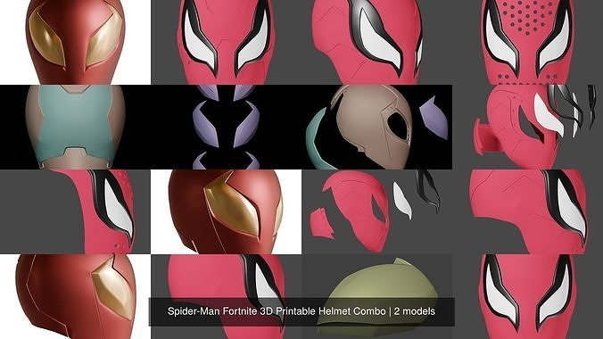 Spider-Man Fortnite 3D Printable Helmet Combo 3D Model Collection