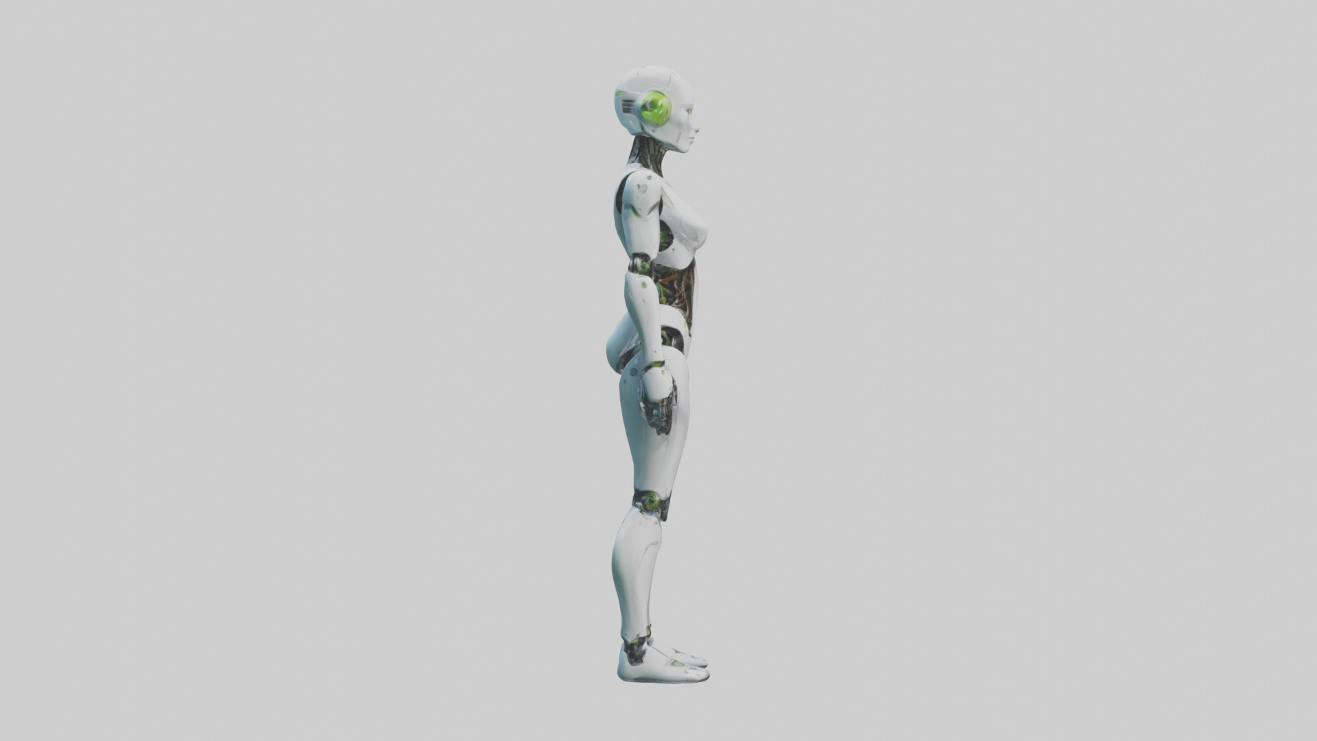 Cool android model Low-poly 3D model_7