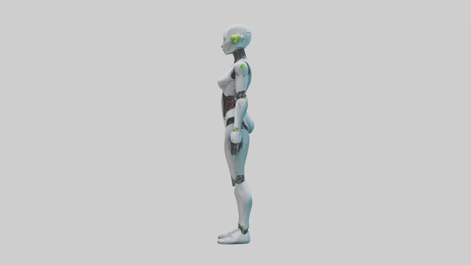 Cool android model Low-poly 3D model_6