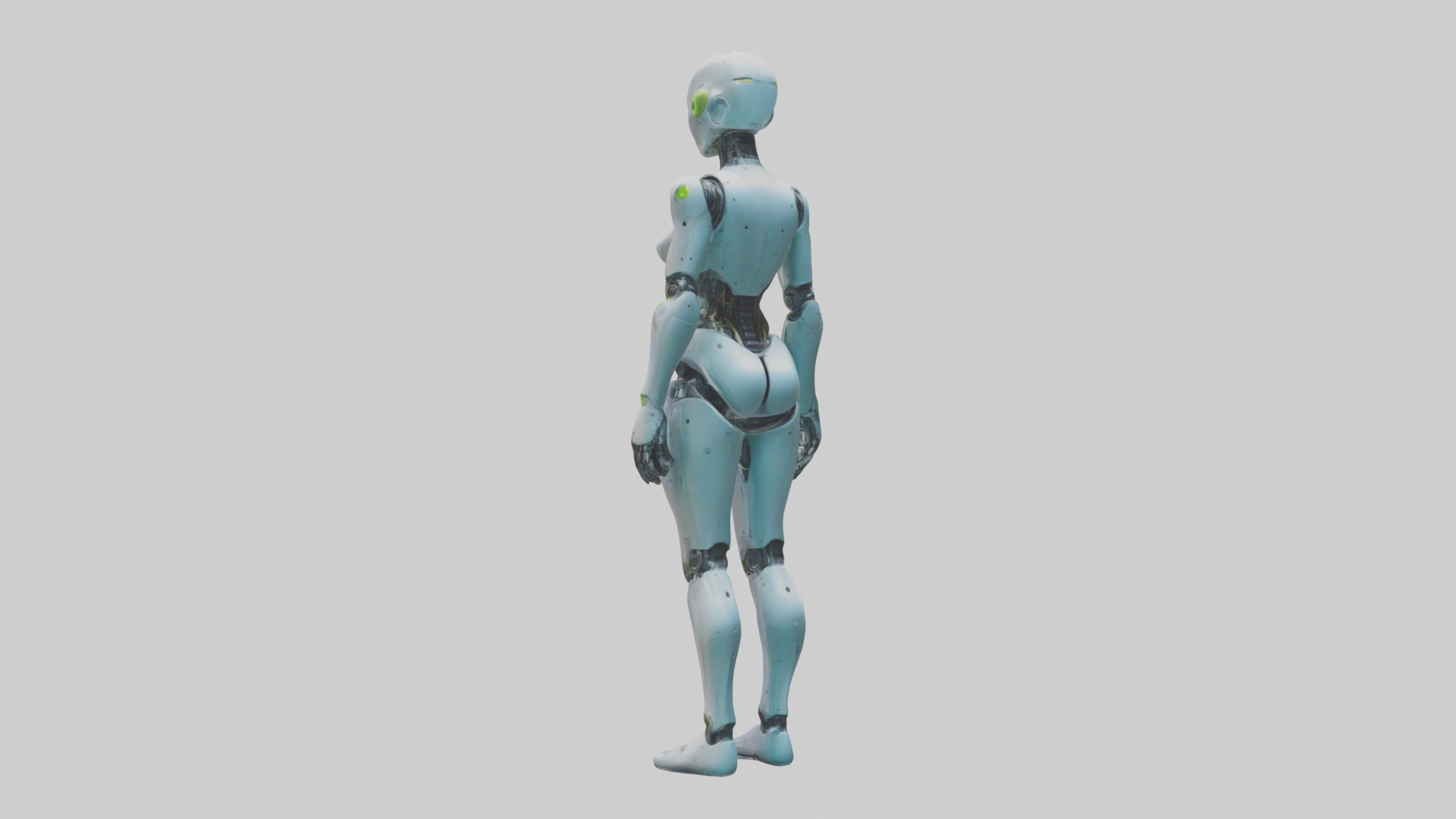 Cool android model Low-poly 3D model_2