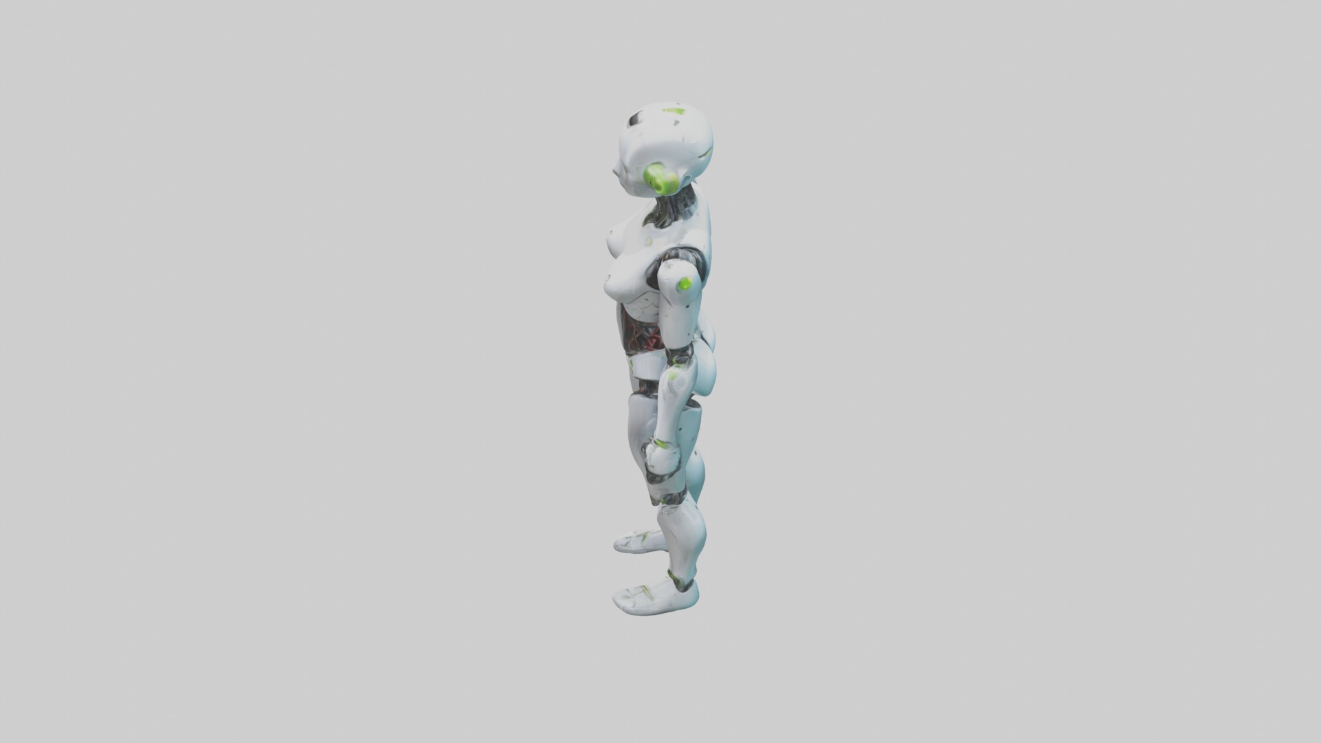 Cool android model Low-poly 3D model_11
