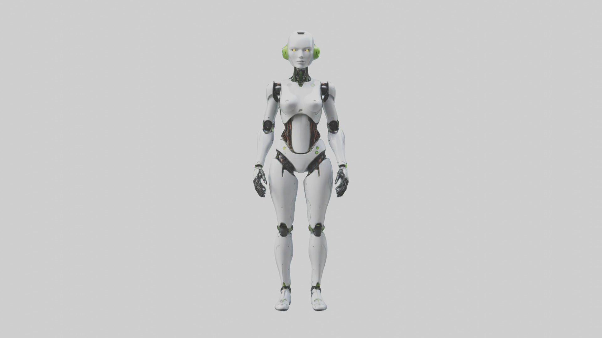 Cool android model Low-poly 3D model_4