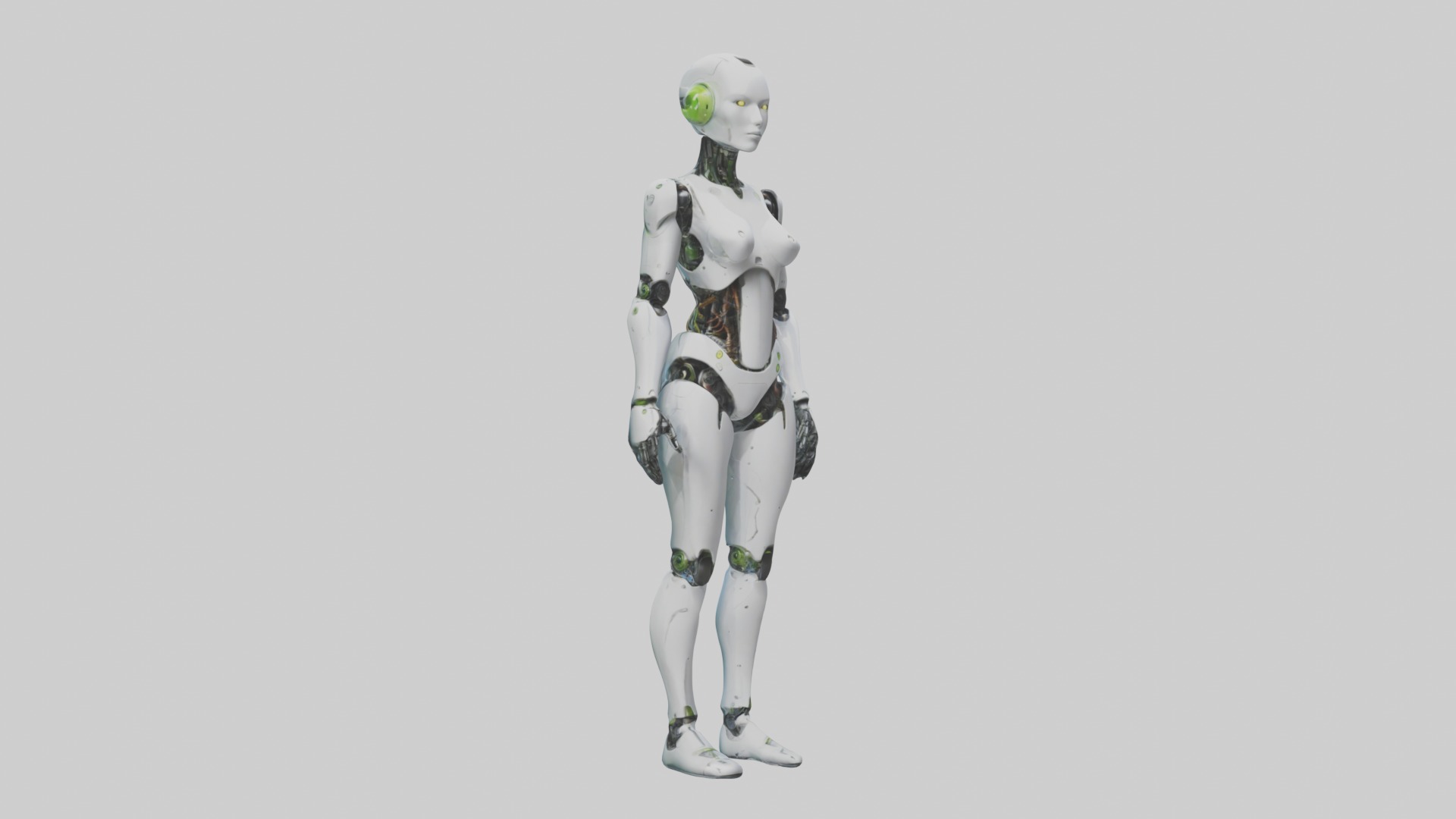 Cool android model Low-poly 3D model_5