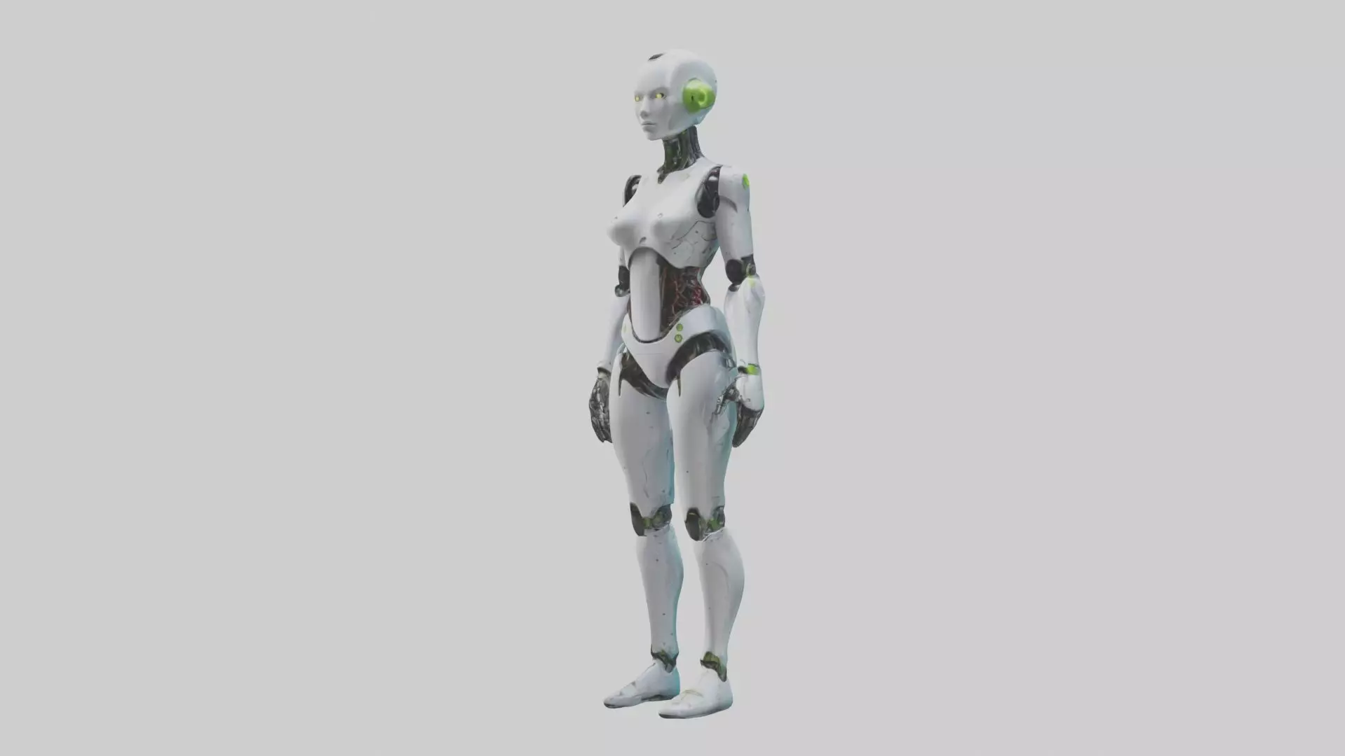 Cool android model Low-poly 3D model_0