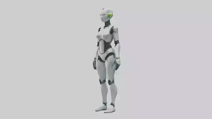 Cool android model Low-poly 3D model