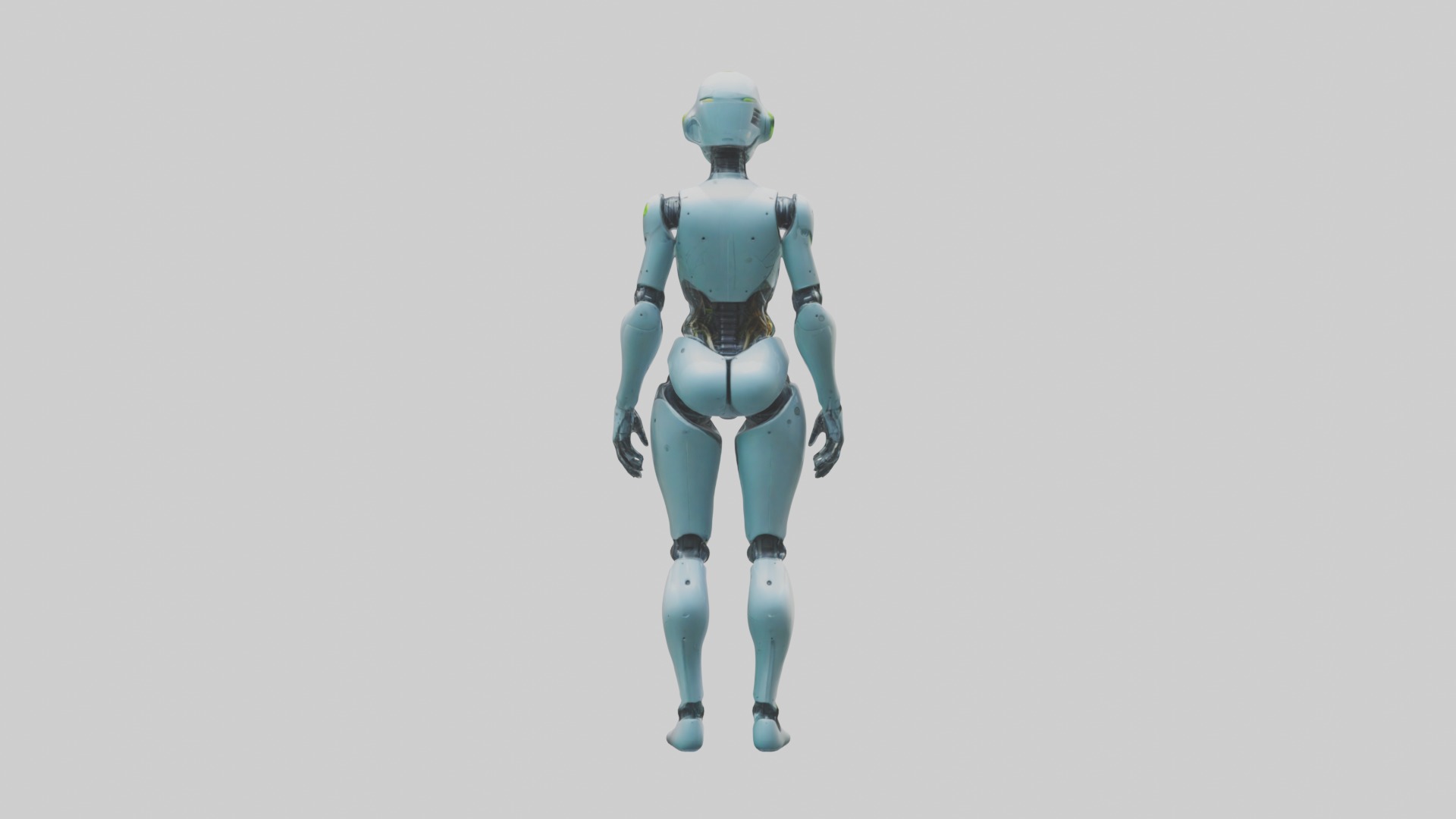 Cool android model Low-poly 3D model_1