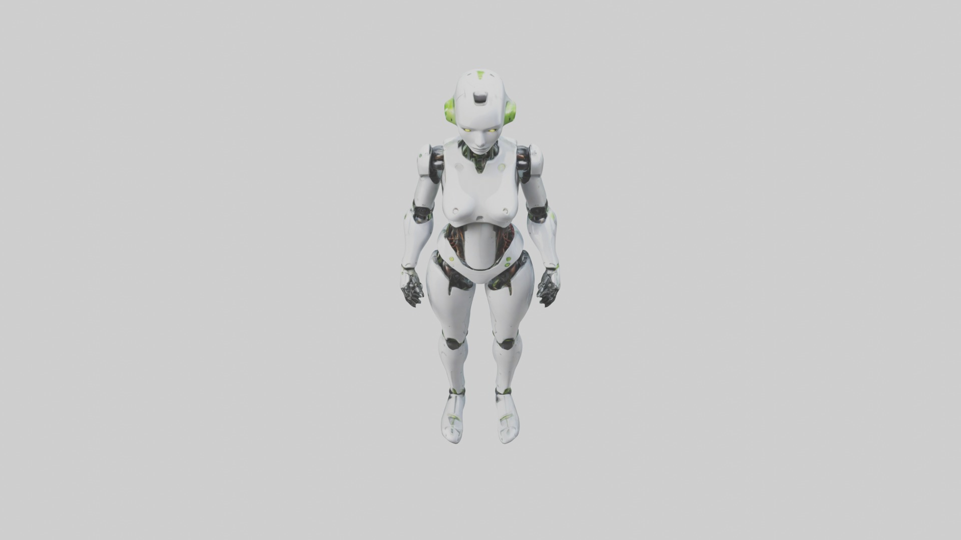 Cool android model Low-poly 3D model_10