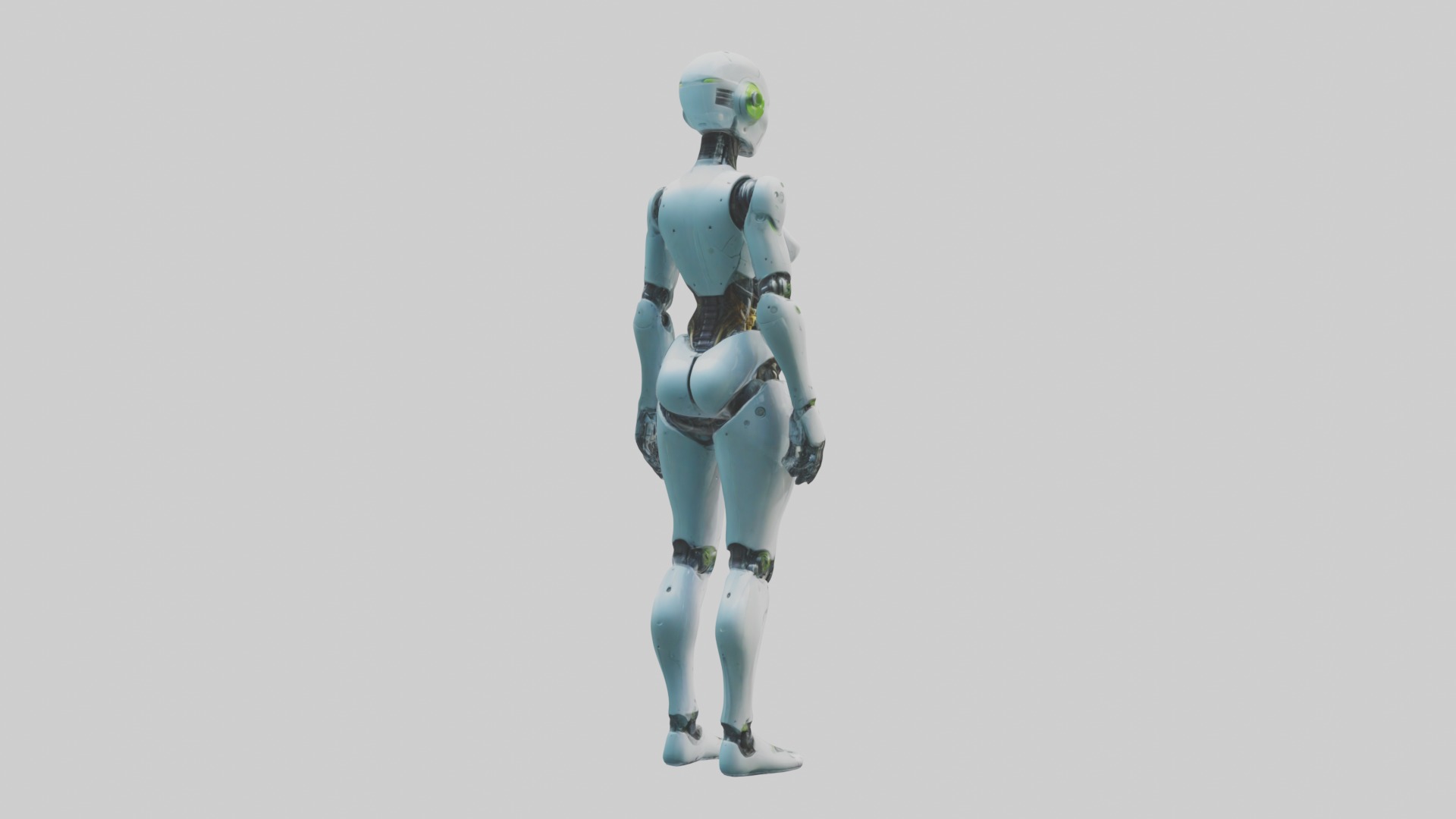 Cool android model Low-poly 3D model_3