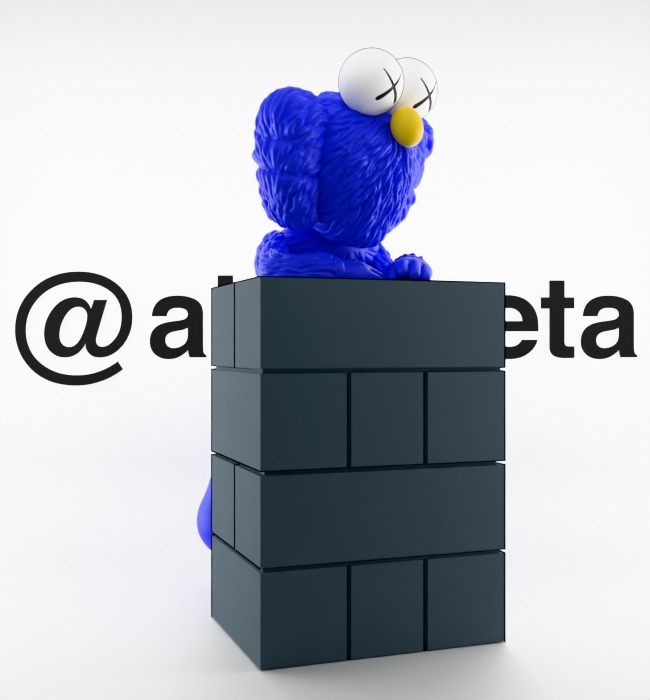 Kaws BFF Relaxing Textured Low-poly 3D model_35