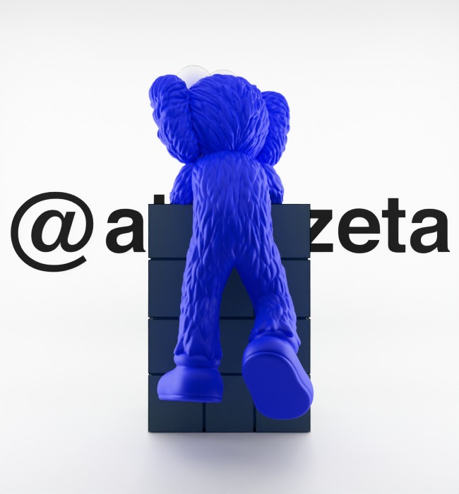 Kaws BFF Relaxing Textured Low-poly 3D model_19