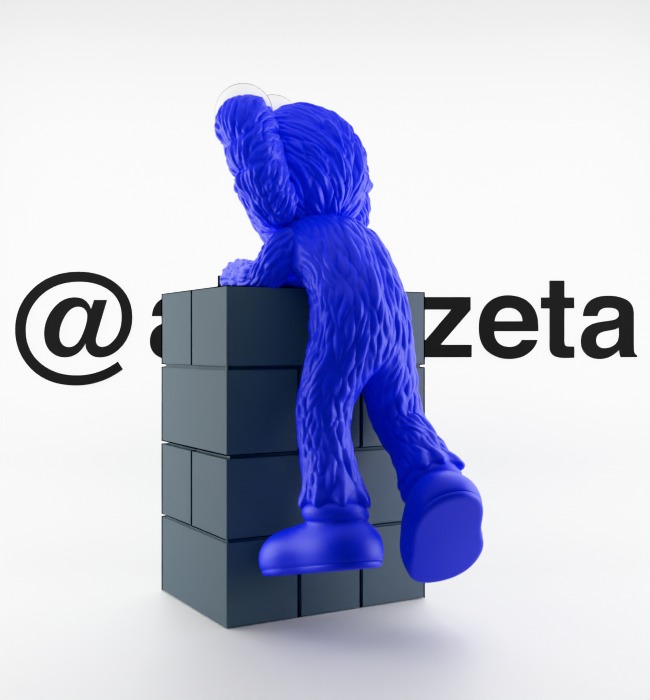 Kaws BFF Relaxing Textured Low-poly 3D model_16