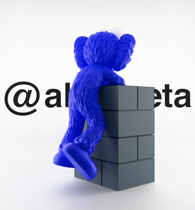 Kaws BFF Relaxing Textured Low-poly 3D model_24