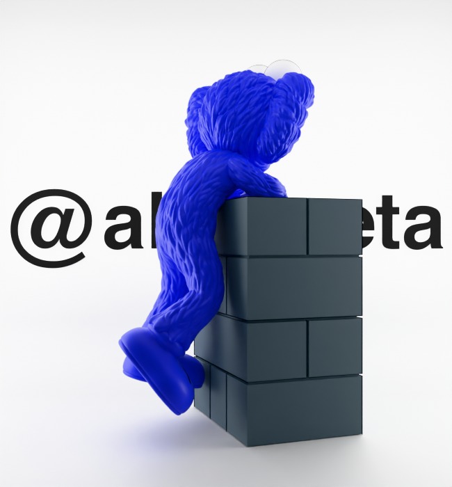 Kaws BFF Relaxing Textured Low-poly 3D model_26