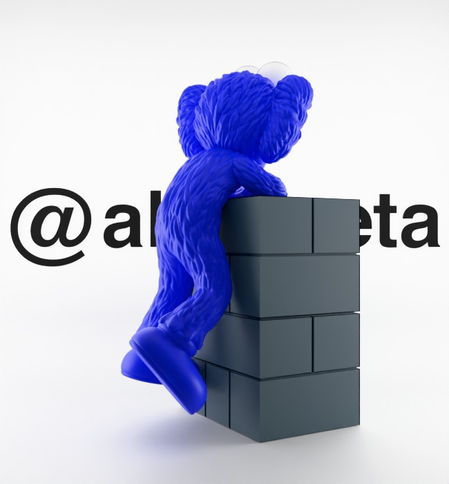 Kaws BFF Relaxing Textured Low-poly 3D model_25