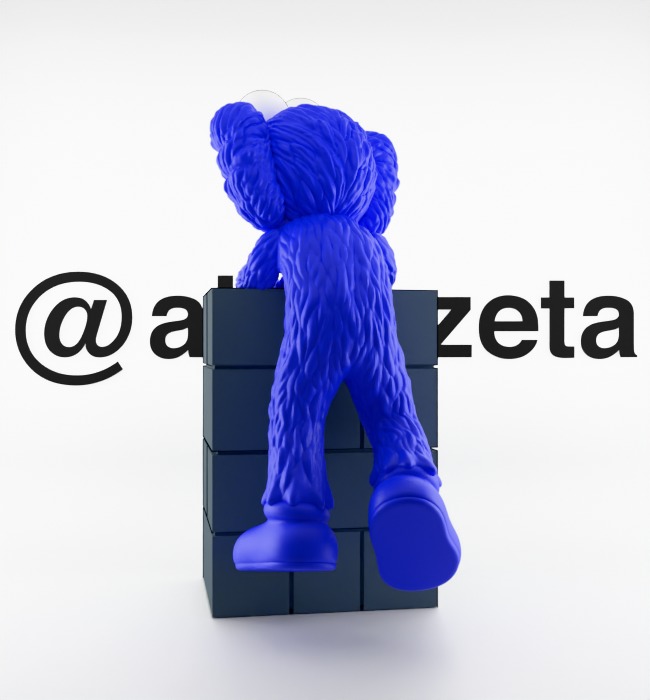 Kaws BFF Relaxing Textured Low-poly 3D model_18