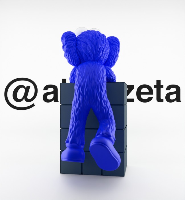 Kaws BFF Relaxing Textured Low-poly 3D model_20