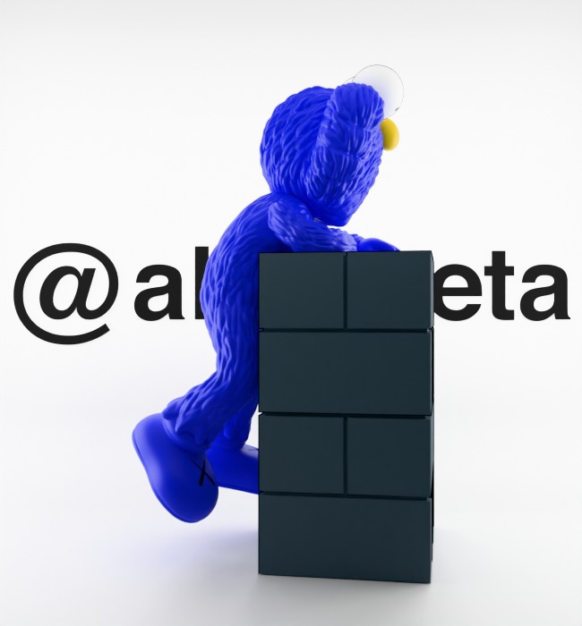 Kaws BFF Relaxing Textured Low-poly 3D model_29