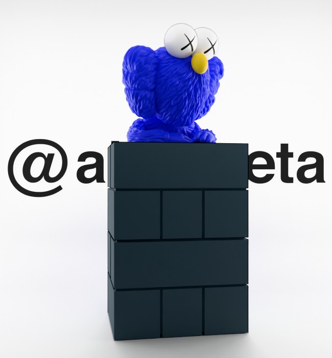 Kaws BFF Relaxing Textured Low-poly 3D model_36