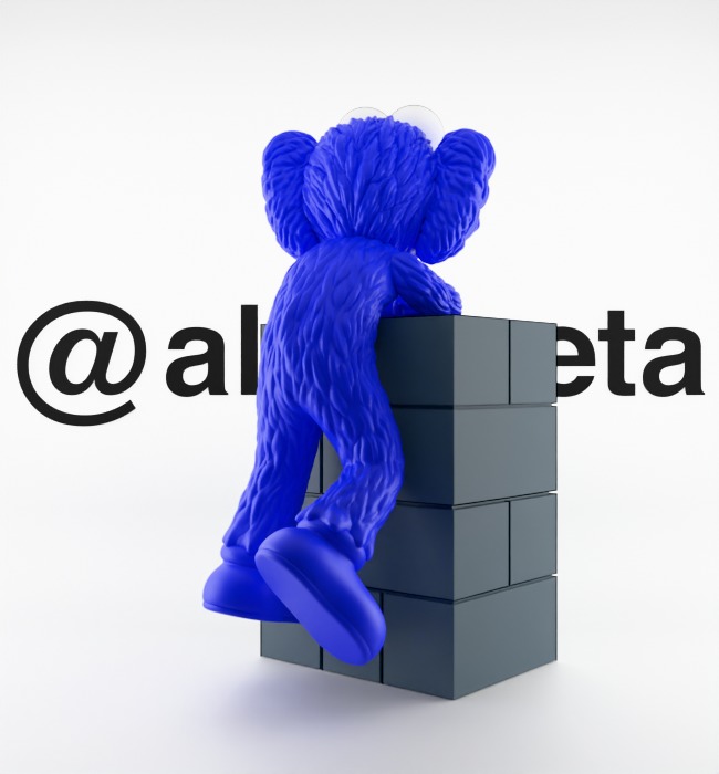 Kaws BFF Relaxing Textured Low-poly 3D model_23