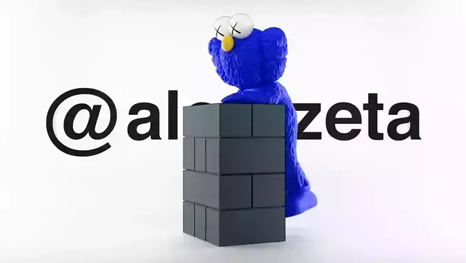Kaws BFF Relaxing Textured Low-poly 3D model
