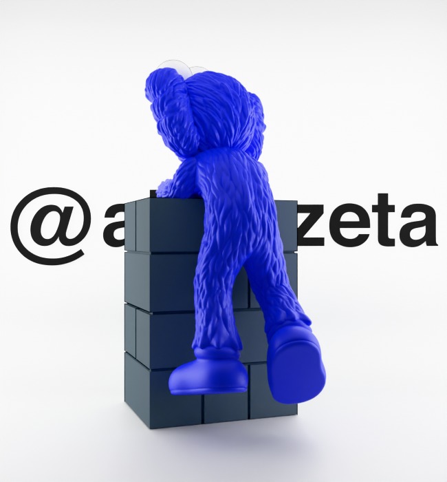 Kaws BFF Relaxing Textured Low-poly 3D model_17