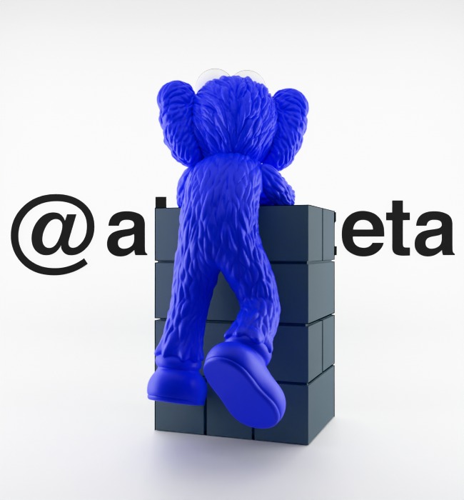 Kaws BFF Relaxing Textured Low-poly 3D model_21