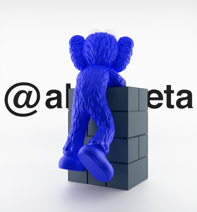Kaws BFF Relaxing Textured Low-poly 3D model_22