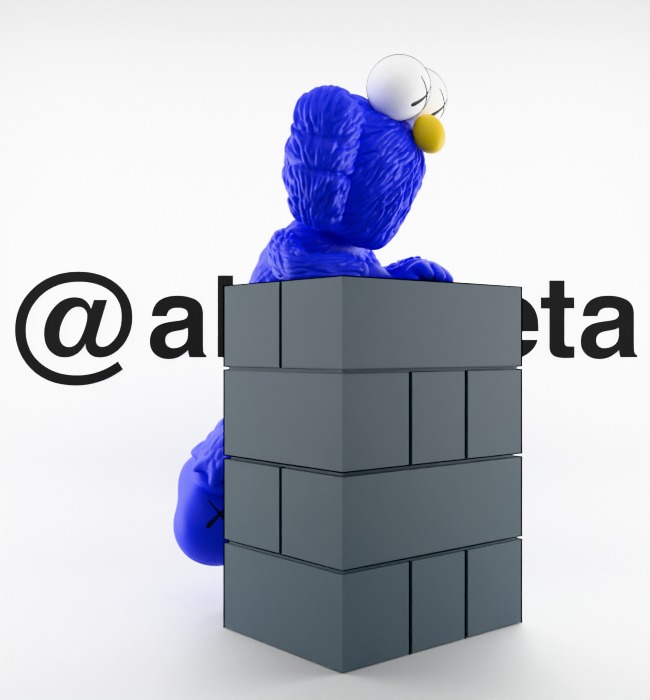 Kaws BFF Relaxing Textured Low-poly 3D model_33