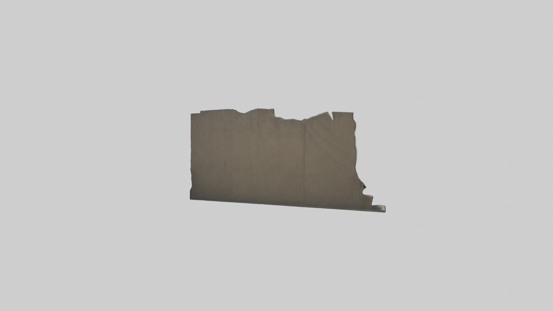Concrete wall Low-poly 3D model_5