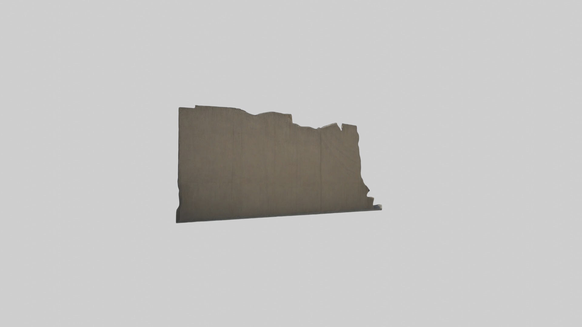 Concrete wall Low-poly 3D model_2