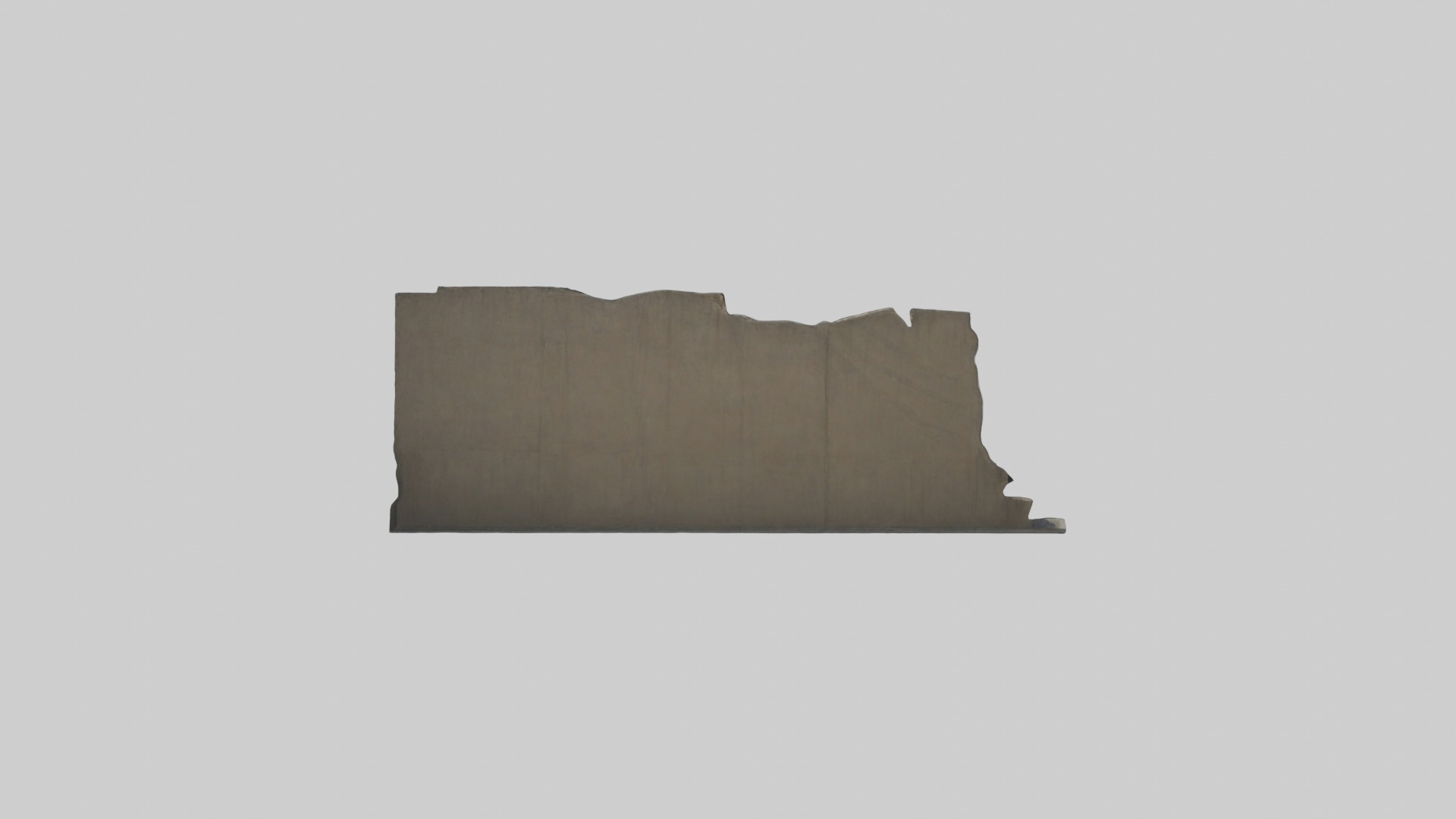 Concrete wall Low-poly 3D model_7