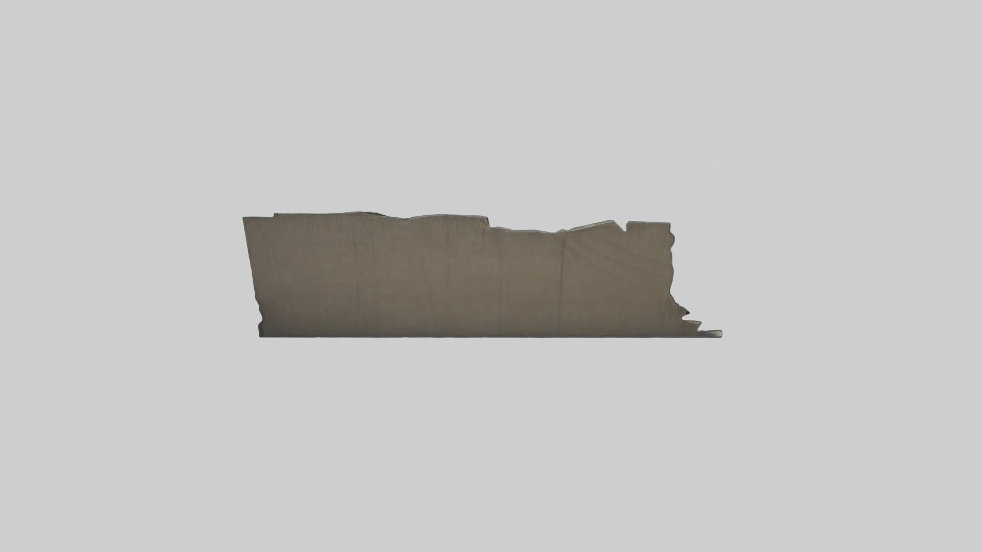 Concrete wall Low-poly 3D model_12
