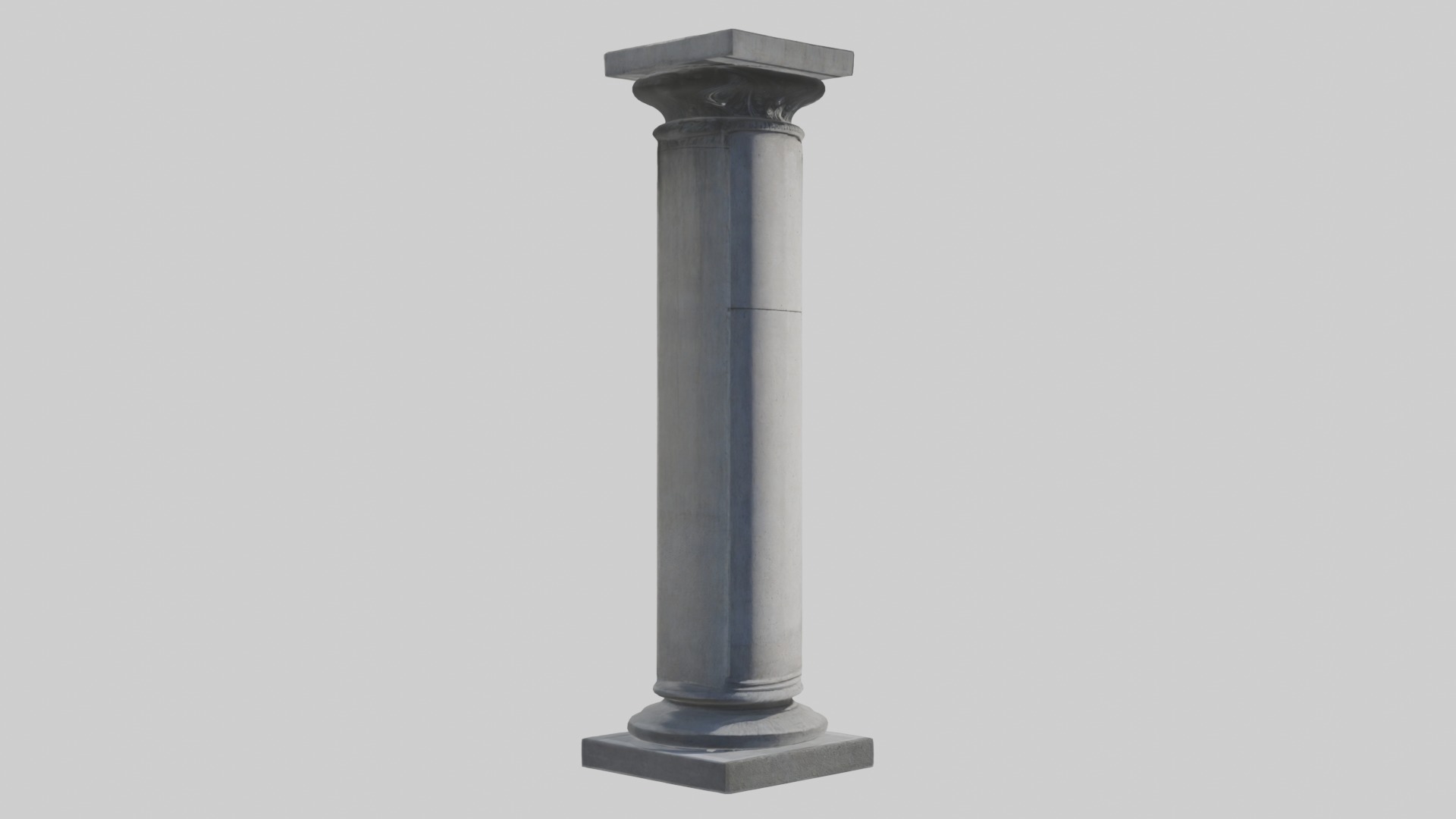 Concrete pillar Low-poly 3D model_5