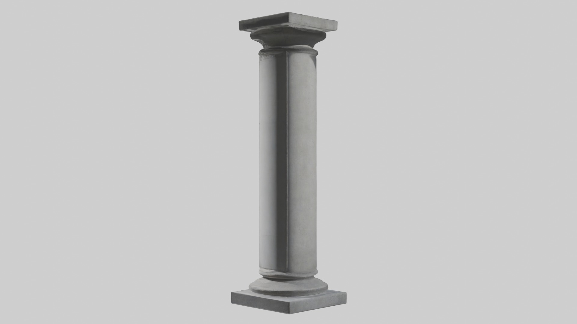 Concrete pillar Low-poly 3D model_1