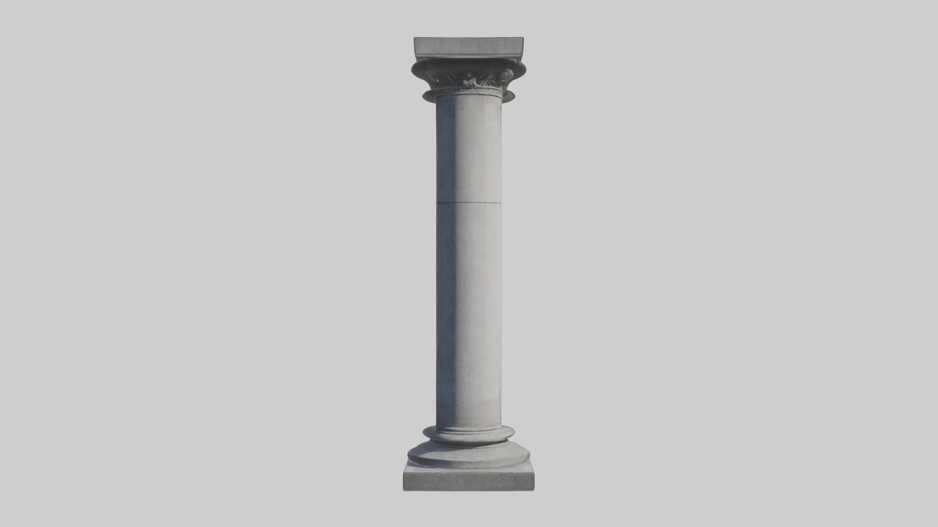 Concrete pillar Low-poly 3D model_3