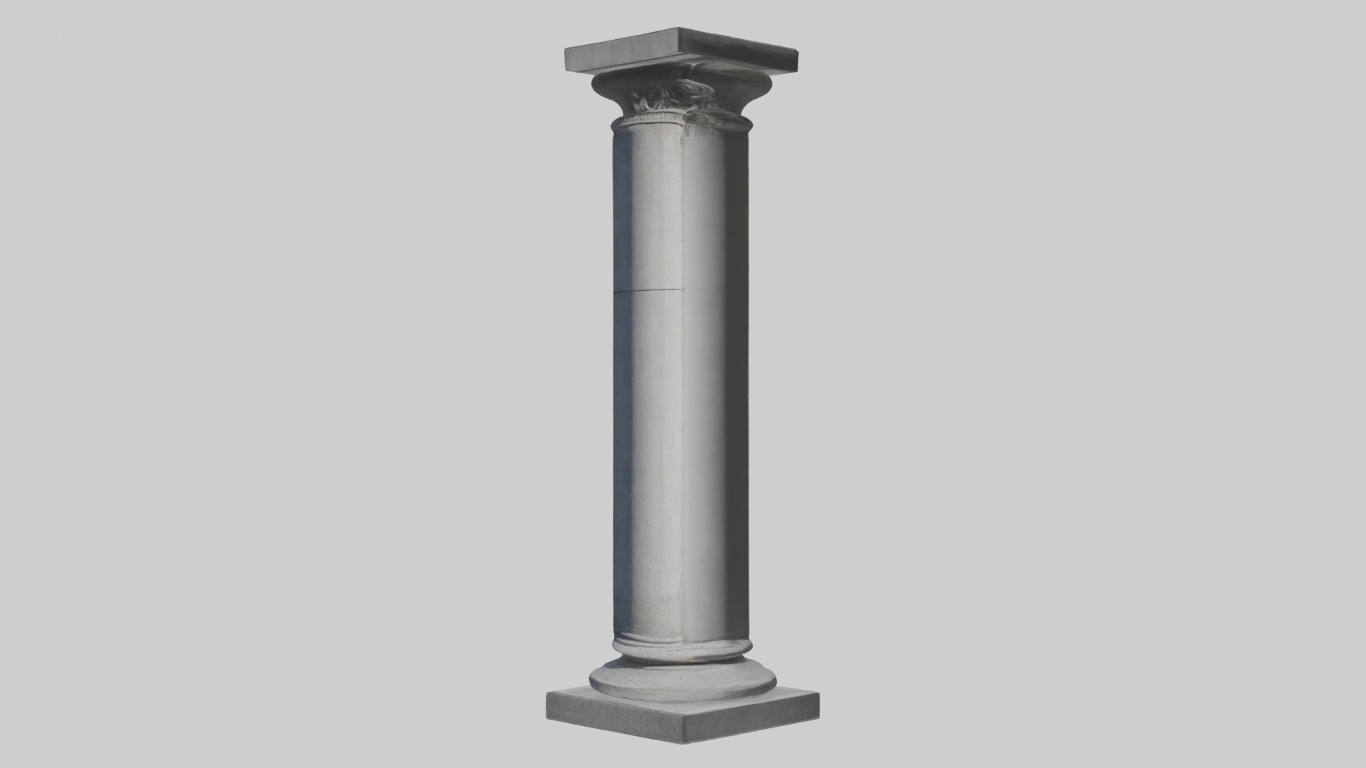 Concrete pillar Low-poly 3D model_4