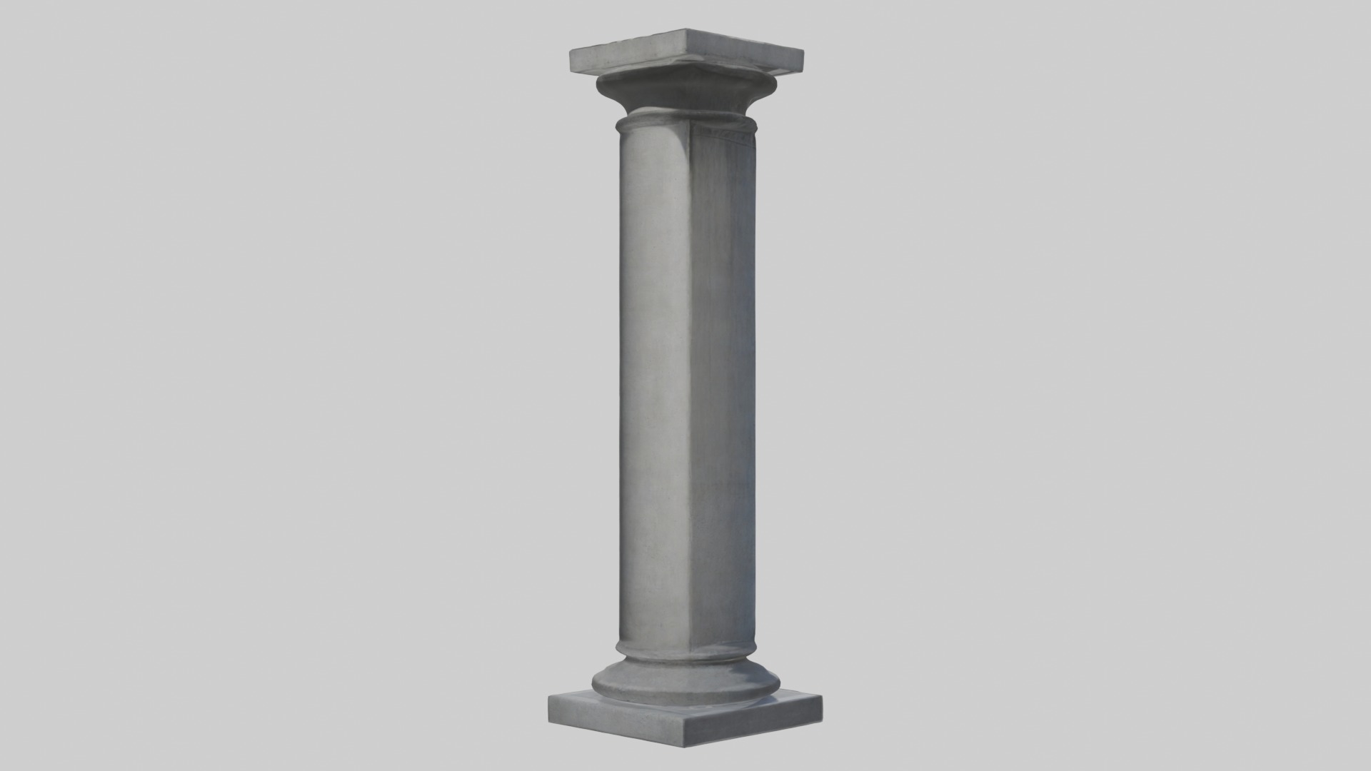 Concrete pillar Low-poly 3D model_2