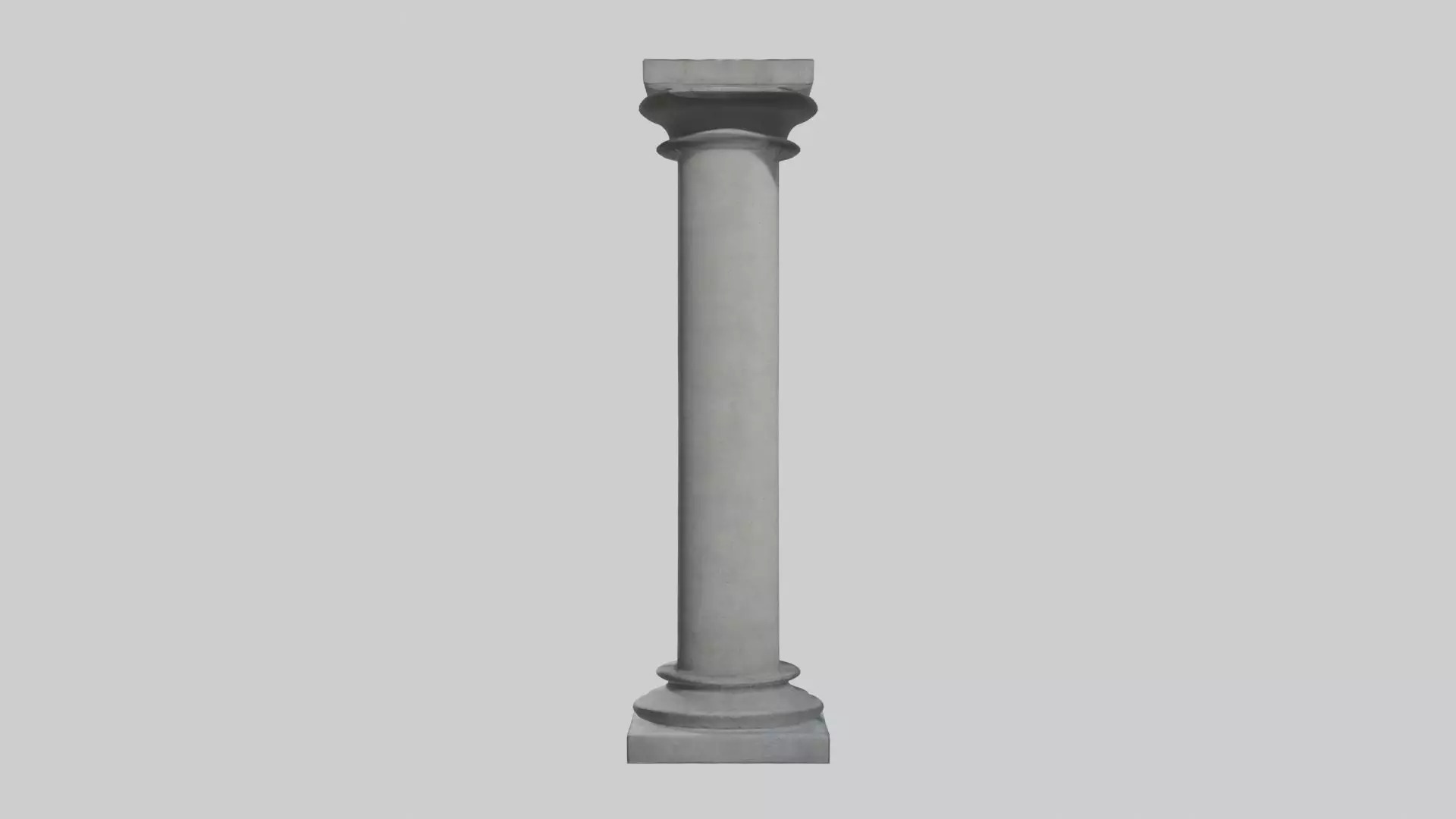Concrete pillar Low-poly 3D model_0