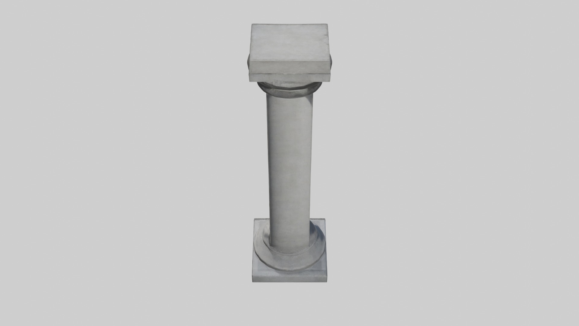 Concrete pillar Low-poly 3D model_9
