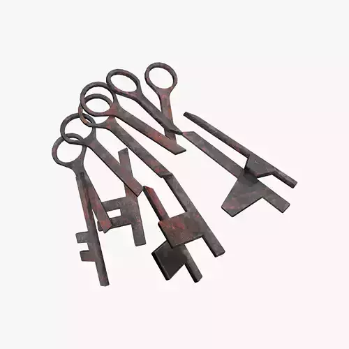 Medieval Key Metal Scrap V02