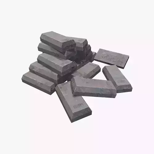 Medieval Iron Ingots Low-poly 3D model