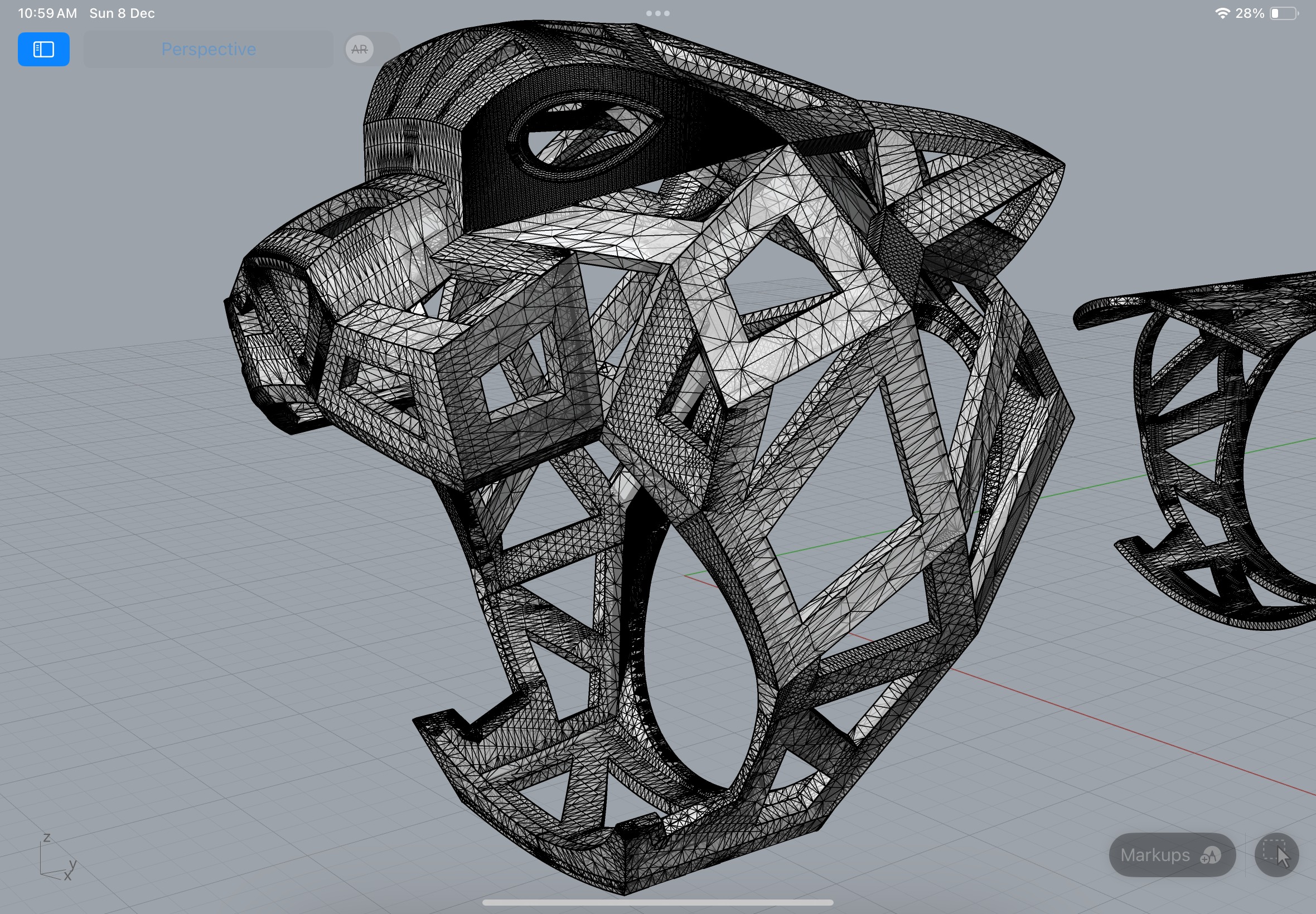 Panther ring CAD  3D print model_14