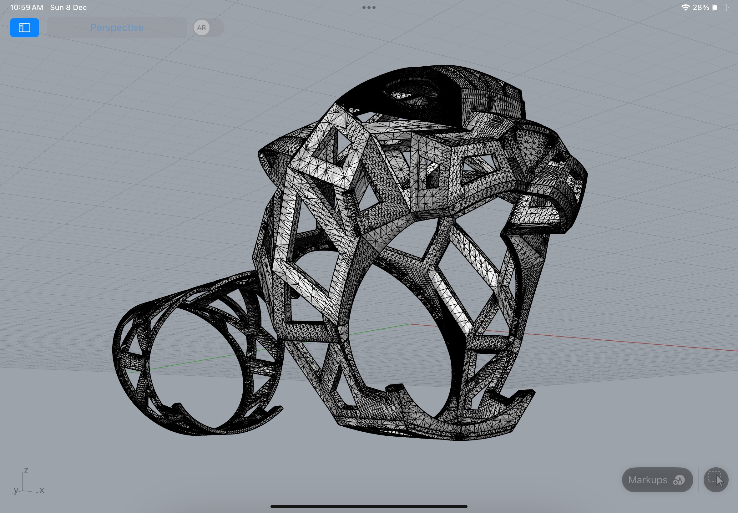 Panther ring CAD  3D print model_15