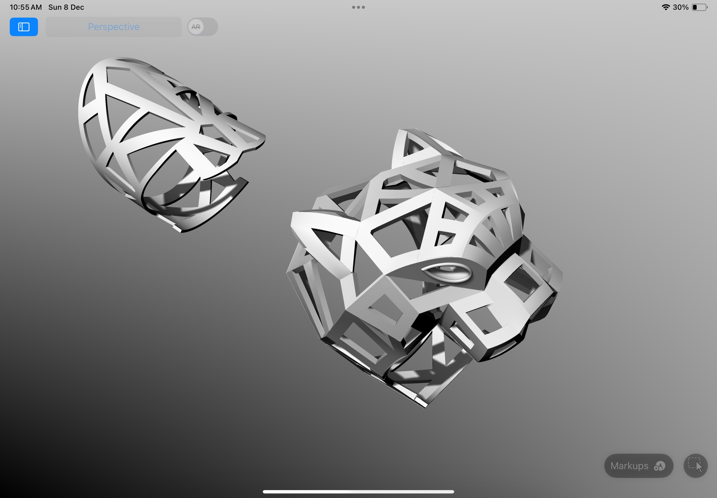 Panther ring CAD  3D print model_5